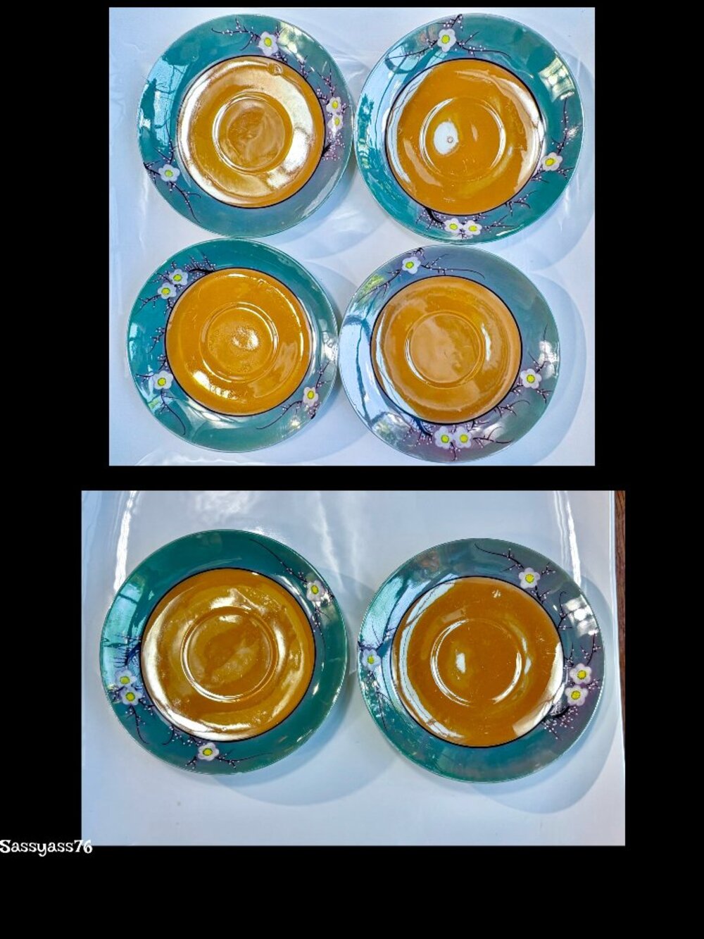 🆕VTG▪️ 15 Pc Authentic Japanese Hand Painted Lusterware CHERRY BLOSSOM Tea Set - Picture 6 of 15